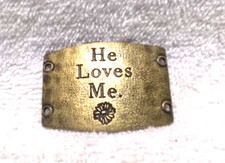 Small Gold Flower He Loves Me Hat Belt Packard 4 Corner Mounting Holes Great