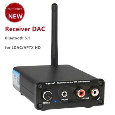 Bluetooth 5.1 Receiver DAC Audio Decoder Hifi Preamp (Muses02 Op Amp) Heareal