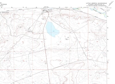 Little America Quadrangle Wyoming 1961 USGS Topo Map 7.5 Minute Topographic