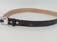Western Express Motorcycle Motor Wing Brown Leather Belt Sz 38'' Made in the USA