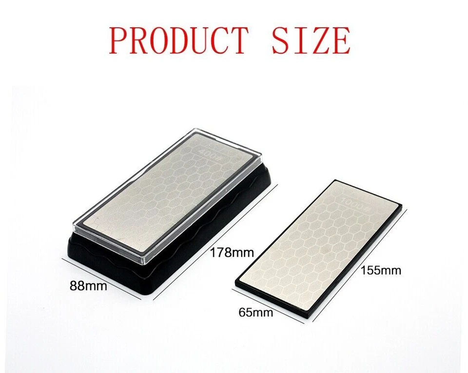 CLEARANCE DOUBLE SIDED DIAMOND SHARPENING STONE 400#1000# Whetstone Chisel Blade - Image 2 of 4