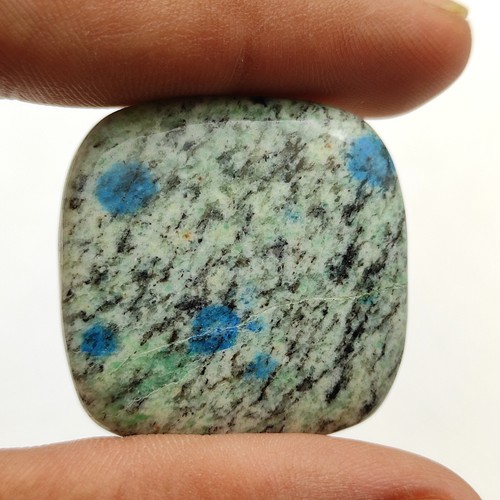 Amazing white black k2 jasper cabochon blue dots k2 jasper gemstone M9 AU - Afbeelding 2 van 5
