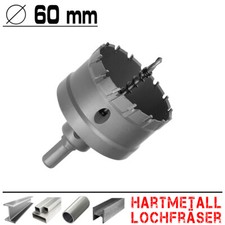 Hartmetall Flachschnitt Loch Fräser Eisen Metall Stahl Edelstahl Lochsäge Ø 60mm