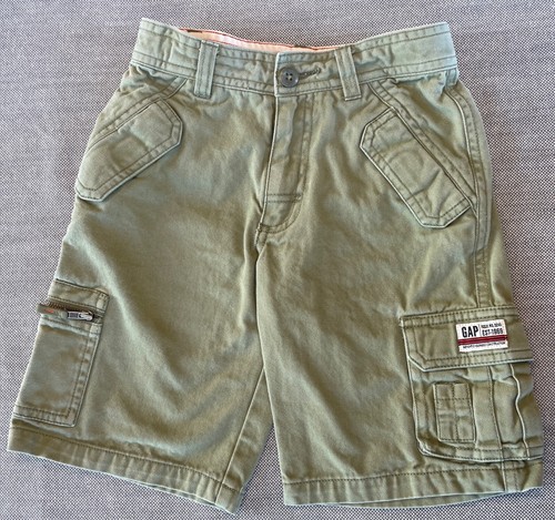 VTG 2004 GAP KIDS Durable Goods Cargo Pocket Bermuda Shorts 5T 5 Yrs Moss Green - Picture 2 of 5