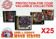 25x SEGA SATURN JAPAN OVERSIZED CD GAME CASE - CLEAR PROTECTIVE BOX PROTECTOR