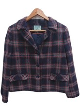 Dickens & Jones 100% Wool Moon Quality British Cloth Tartan Plaid Jacket 16