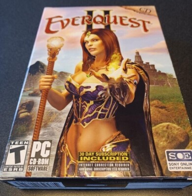 EVERQUEST II ,2, 2004 SOE PC VIDEO GAME, CASE, MANUAL & 10 CD-ROMS   NICE! 