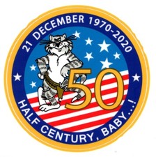 F-14 TOMCAT ASSOCIATION HALF CENTURY BABY STICKER DECAL USA MADE