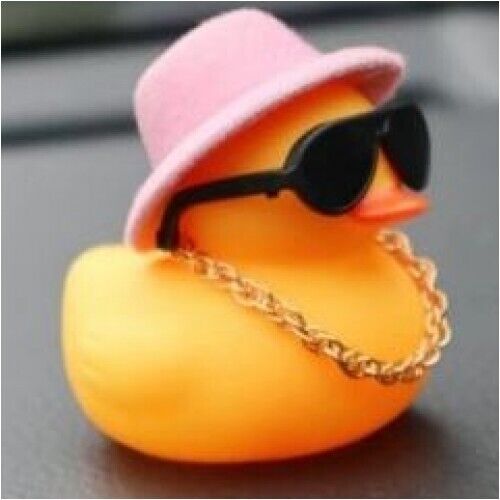 Rubber Yellow Duck, Hat Duck, Glasses Duck, Necklace Duck, Life