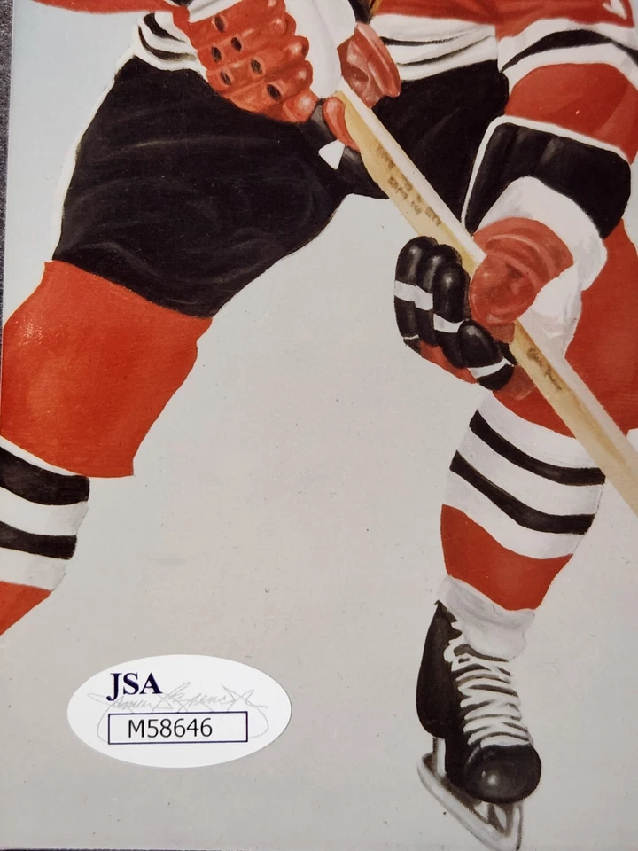 Foto firmada por Bobby Hull Stan Mikita JSA 8x10 Blackhawks Salón de la fama 1983 autógrafo automático Foto 4 de 4