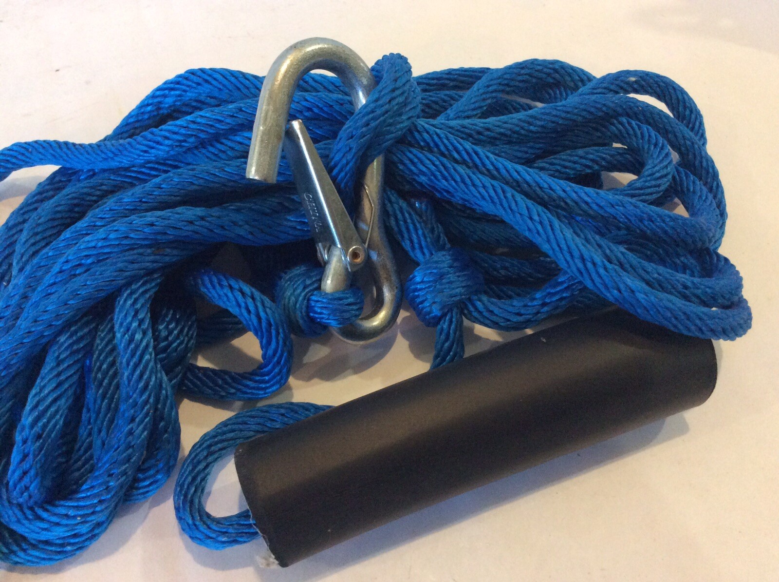 Braided Ropes for Water Sports, Sailing, Tubing Set of 2 White and Blue