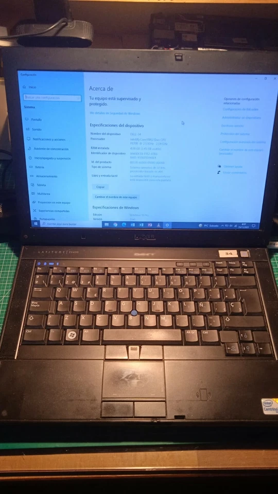 PORTÁTIL DELL LATITUDE E6400 INTEL CORE 2 DUO -  CD/DVD - 120GB - 4GB: - Imagen 2 de 3