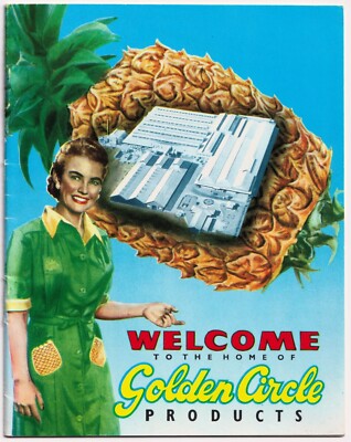 Vintage Golden Circle Ananas Produkte Broschüre Fabrikfotos Brisbane