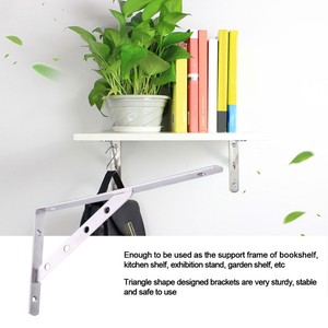 4pcs Living Room Triangle Support Wall Mounted Metal Home Decor Shelf Bracket