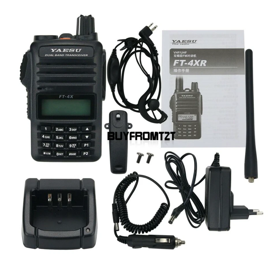 Radio walkie talkie para exteriores transceptor de doble banda UHF VHF para YAESU FT-4XR Foto 2 de 4