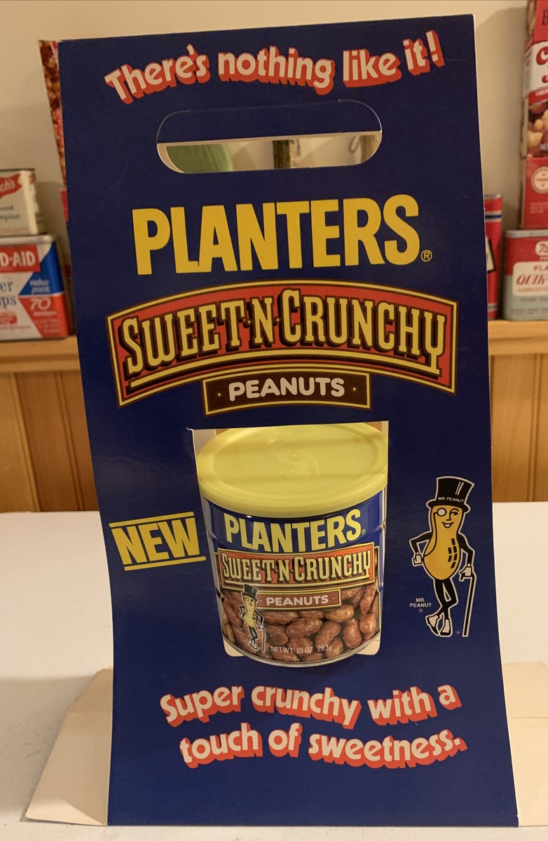 Vintage 1990s Planters Sweet n Crunchy Peanuts Tin NOS Full
