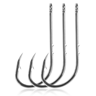 100pcs Double-barbed Fishing Hook Fishhook for Saltwater Freshwater High N3Y3