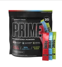 Prime Hydration+ Electrolyte Powder Mix Sticks Variety Pack (20 pk.)