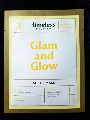 Timeless Beauty Bar Glam and Glow Sheet Mask new