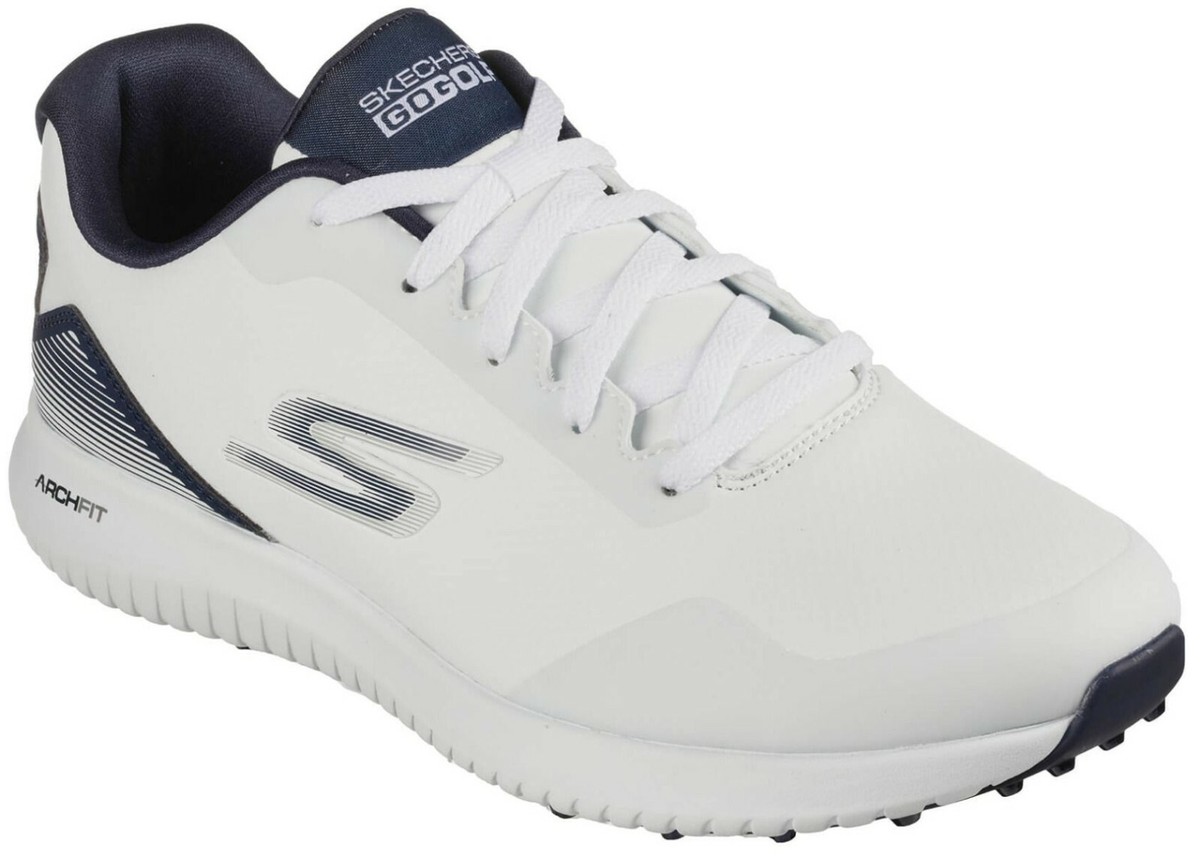 New 2022 Skechers Go Golf Max 2 Golf Shoe White/ Navy  display picture 1