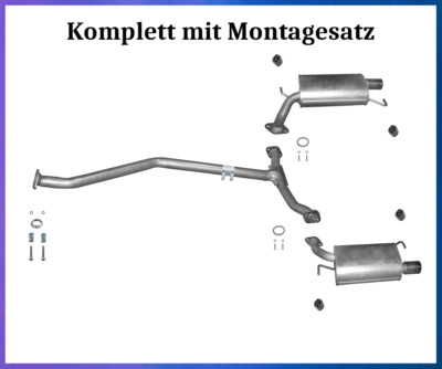Auspuffanlage für Mazda 6 (GH) 2.0 2.5 MZR ab 2007 Auspuff Montagesatz