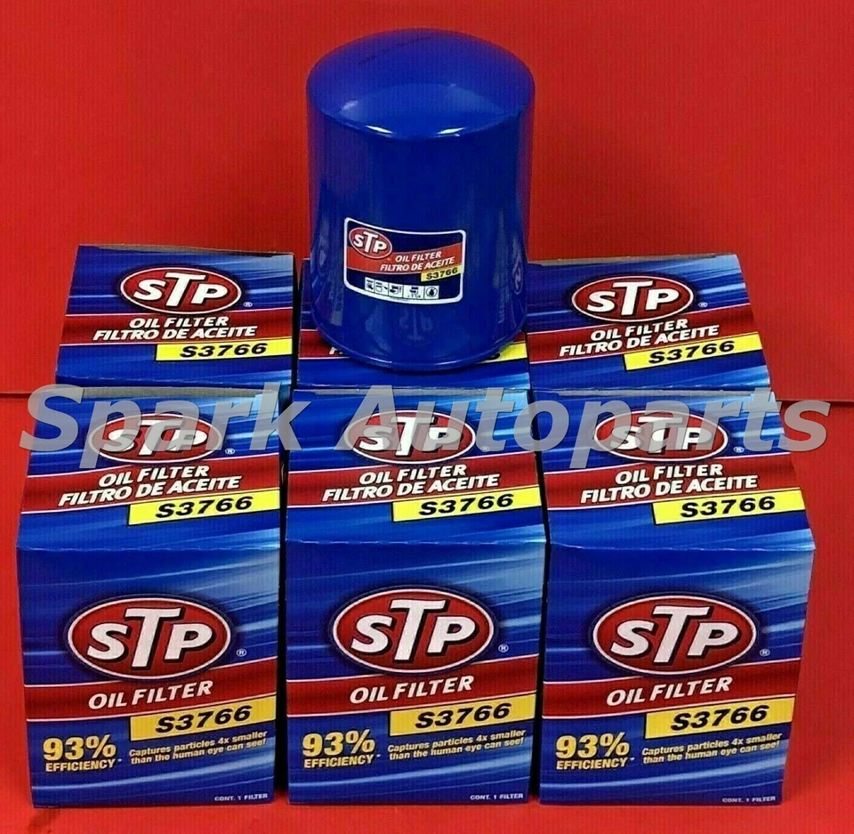 Nuevo estuche de 6 filtros de aceite de motor STP S3766 para FORD F59, E-350 Econoline, PH3766 Foto 2 de 3