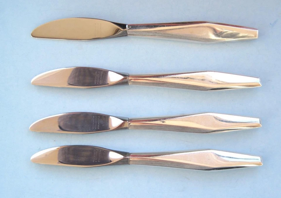 4 esparcidores de mantequilla de diamante Barton con mango de ley hoja de acero inoxidable de 6,8 pulgadas Foto 2 de 4