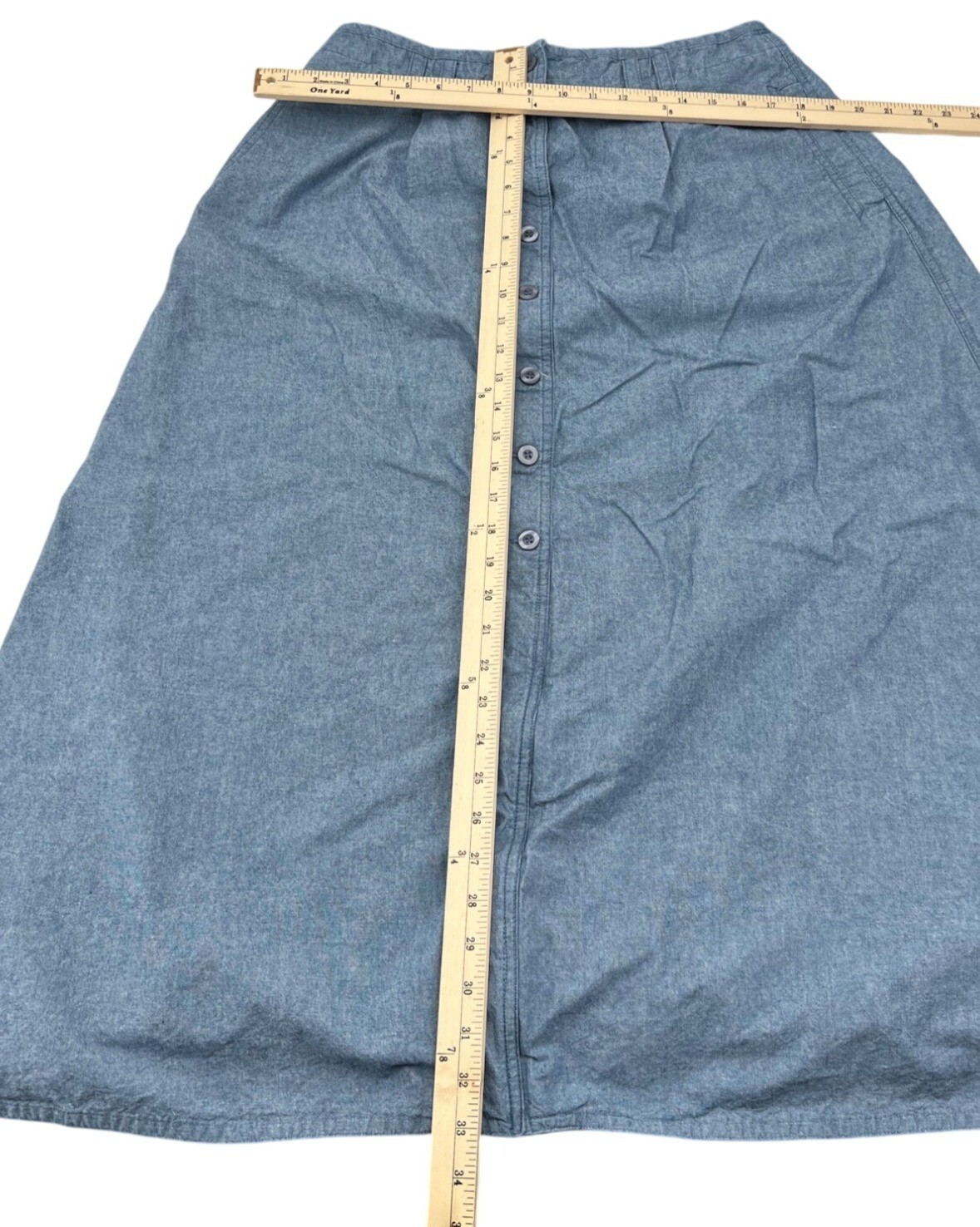 Vintage Basic Editions Chambray Womens Button-Fro… - image 2