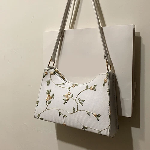 Damen Schultertasche Spitze Blumen Handtasche Hobo Bag weiches PU Leder Mädchen Handtasche - Bild 13 von 38