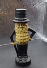 Mr. Peanut Planters Peanuts Nut Cast Iron Coin Bank 5 3/4"