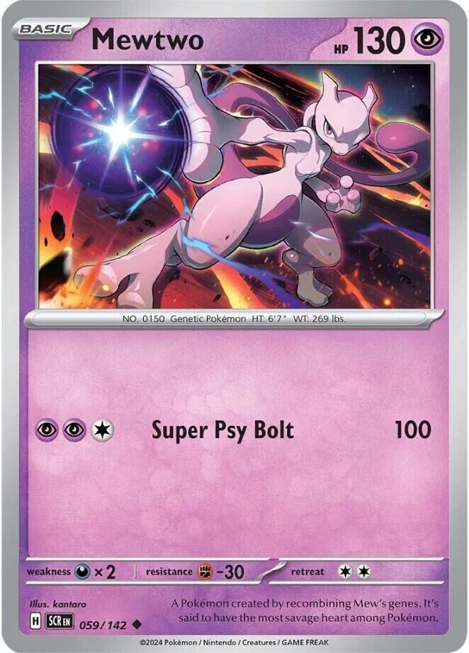Pokémon TCG: Mewtwo 59/142 (Stellar Crown) Mint Condition