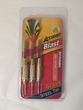 Accudart BLAST Brass Barrel Steel Tip Darts 18 Gram Weight Yellow Black 3 Pack