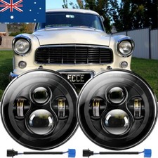 7" LED Headlights Black DRL Beam For Holden E and F Series EJ EK EH FJ FE FC FB