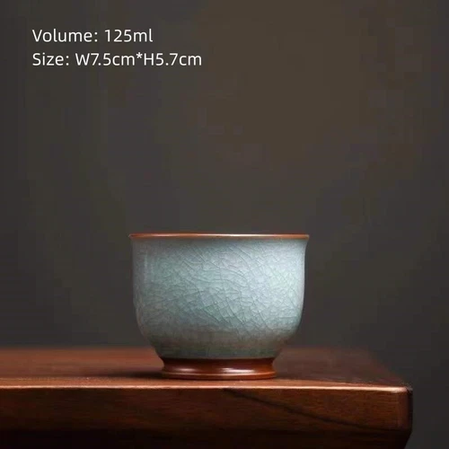 Tazza da tè porcellana smaltata crepitante tazza kungfu cinese celadon tazze ceramica - Foto 25 di 40