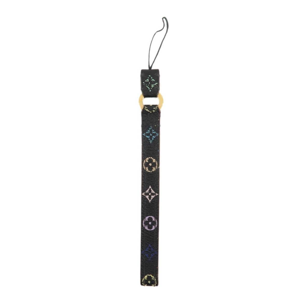 Authentic Louis Vuitton Monogram Mobile Strap Noir Multicolor