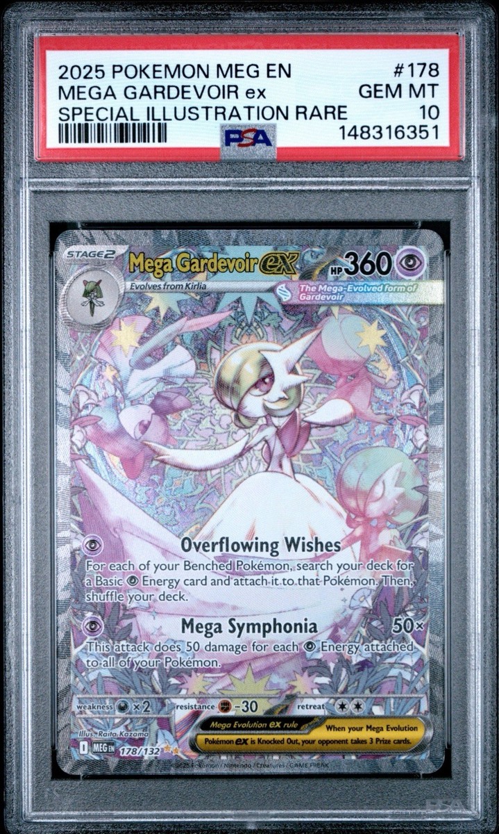 PSA 10 Mega Gardevoir EX SIR Mega Evolution Holo 178/132 Pokemon
