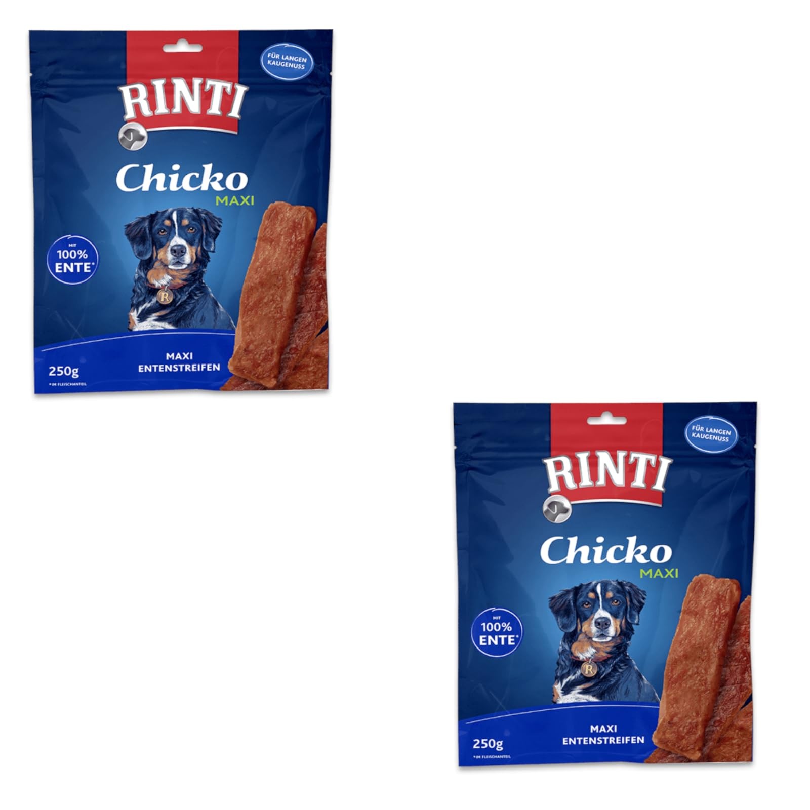 Rinti Chicko Maxi Anatra Multipack 2x250g | Snack Gourmet per Cani