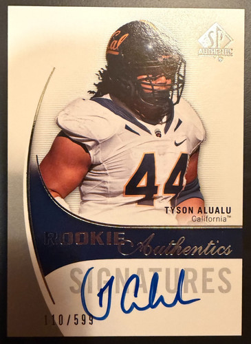 Tyson Alualu [Autograph] #137 2010 SP Authentic card
