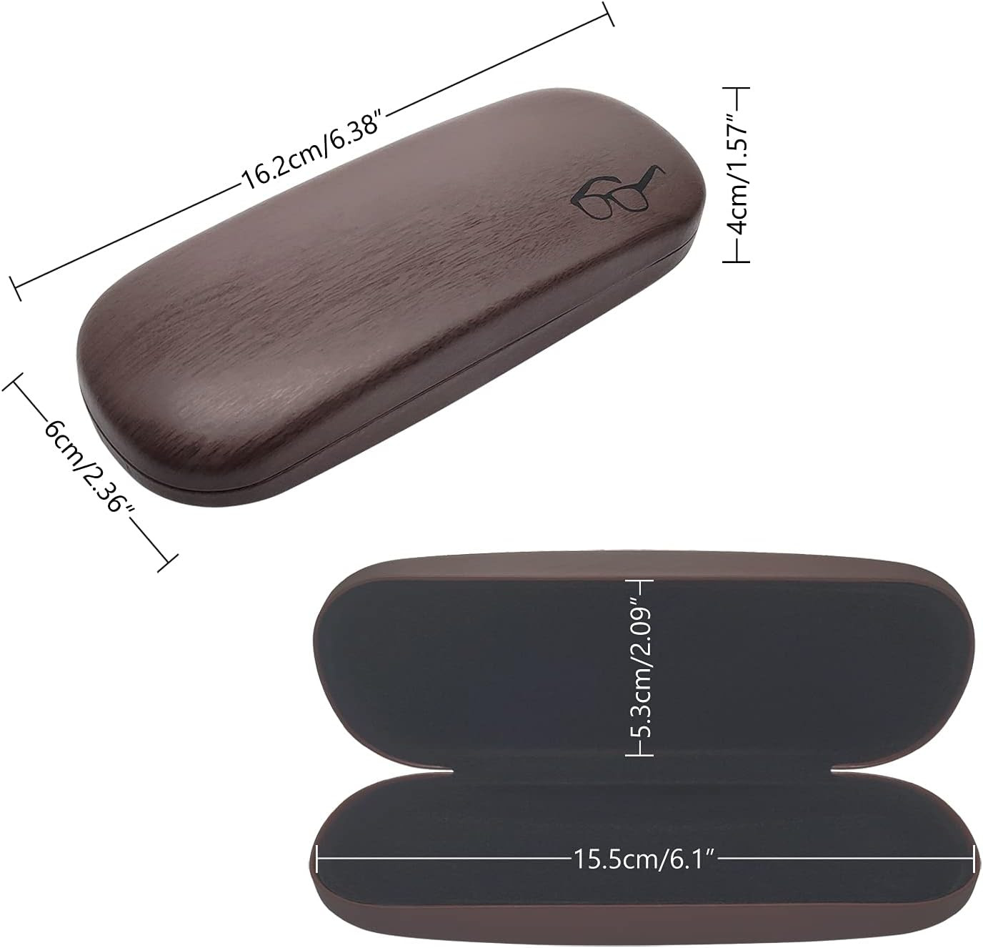 HSYMQ Hard Shell Glasses Case, Eye Glass Carry Case for Men Women, 3 Pack Eyegla