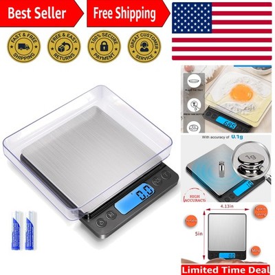 3000g High Precision Digital Food Scale with Tare Function & Large LCD Display