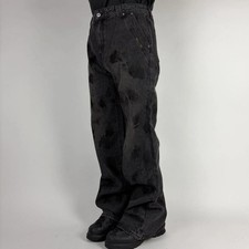 Black Flare Paint Splatter Jeans