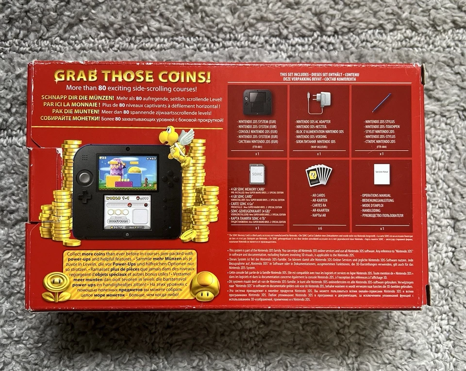 Nintendo 2DS New Super Mario Bros. 2 Special Edition Schwarz/Blau OVP  - Bild 3 von 4