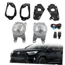 Left Driver and Right Passenger Sides Pair Fog Lights Replacement for Rav4 LE
