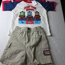 Thomas And Friends 2 Piece Short Outfit Khaki Cargo 24Month 2007