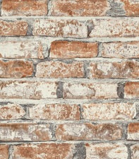 Brick Wallpaper Peel and Stick Brick Contact Paper for Walls Red 3D Faux Self-Ad