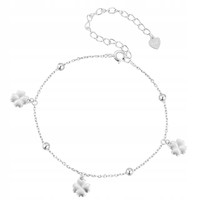 Silber Armband Damen Kleeblatt 925 Silber Verstellbar Geschenkidee