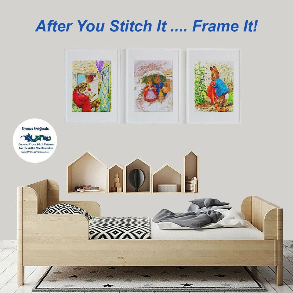 Peter Rabbit Visits Barnyard Friends Beatrix Potter Counted Cross Stitch Pattern - Image 3 of 4