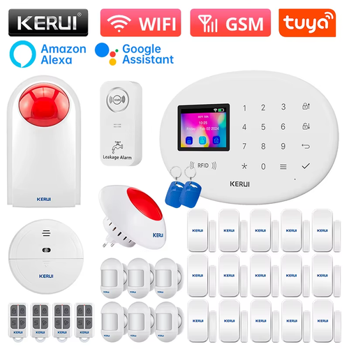 Alarmes antivol Tuya APP télécommande système d'alarme sécurité domestique WiFi GSM Al - Photo 1/16