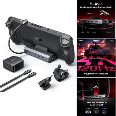 5-in-1 Dock HDMI 4K 120Hz Ethernet USB 100W Ladestation