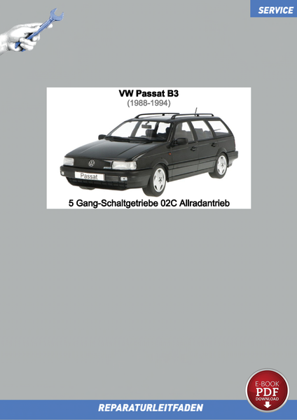 PDF VW Passat B3 (1988-1994) Reparaturanleitung 5 Gang Getriebe 02C Allrad-image